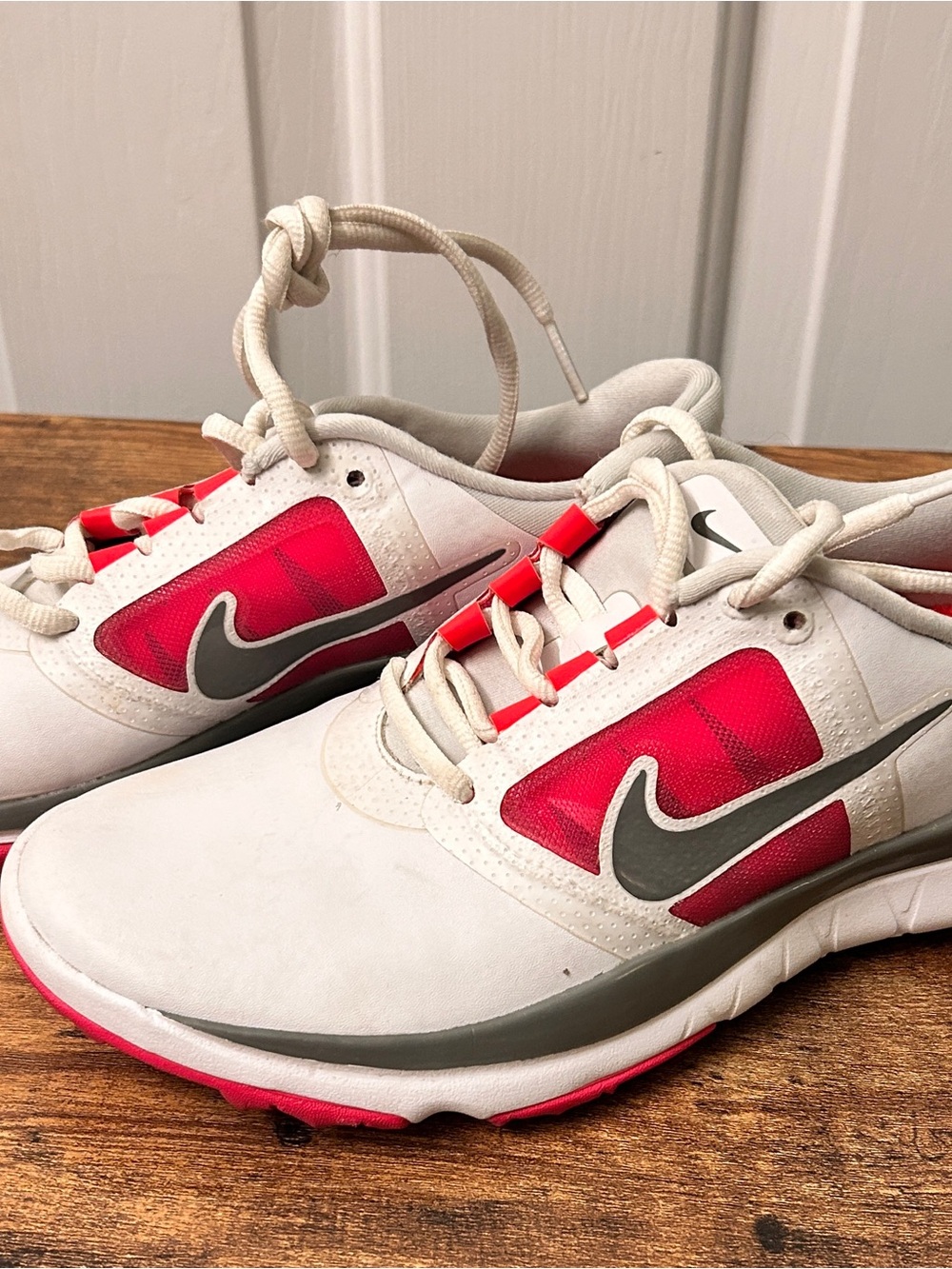 Nike FI Impact Golf Shoes, White / Grey / Vivid Pink, Women SIZE 7 US - 612661 - Picture 3 of 8